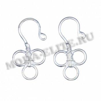Замок - крючок P5757 39*21мм (2шт) цвет:мат.серебро